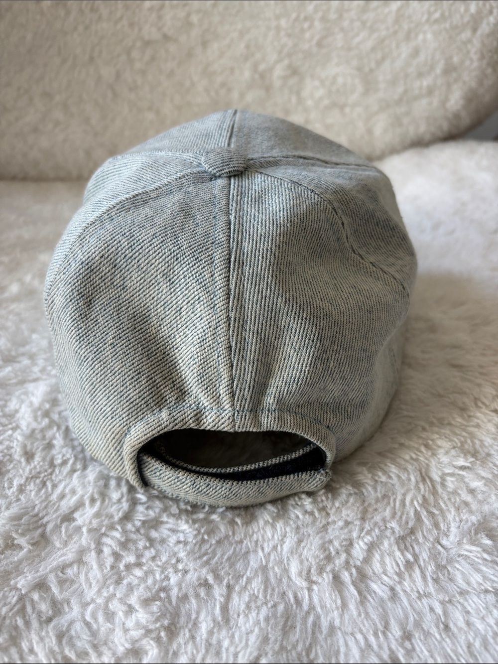 Isabel Marant Light Blue Denim Embroidered Logo Cap - Picture 6 of 6